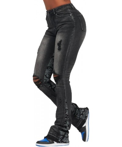 Women's Khaleesy Stacked Flare Jean Black $25.20 Jeans