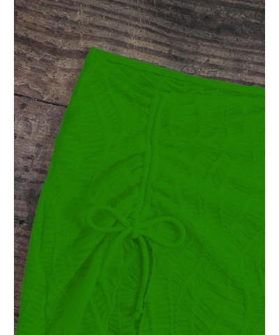 Women's Drawstring Split Thigh Cover Up Skirt Swimwear Beach Skirt Green $17.99 Swimsuits