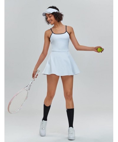 Women’s Tennis Golf Dress with Shorts Pockets Sleeveless Workout Sports Athletic Dresses 2 White $29.14 Activewear