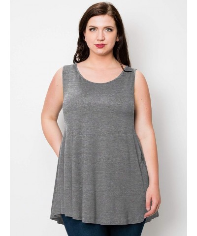 Women Solid Short sleeve/Sleeveless Tunic for Leggings Swing Tunic Flare Tank Tops S-5XL Plus Size Made in USA Wt2098_hdg $11...