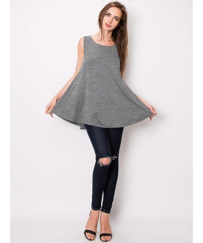 Women Solid Short sleeve/Sleeveless Tunic for Leggings Swing Tunic Flare Tank Tops S-5XL Plus Size Made in USA Wt2098_hdg $11...