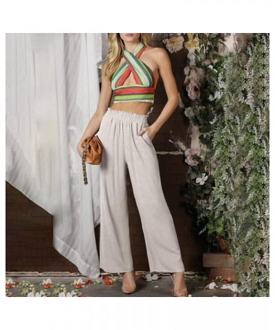 The Effortless Tailored Wide Leg Pants, 2023 New Women's Casual Wide Leg High Down Straight Long Trousers Pants B-1 $15.38 Pants