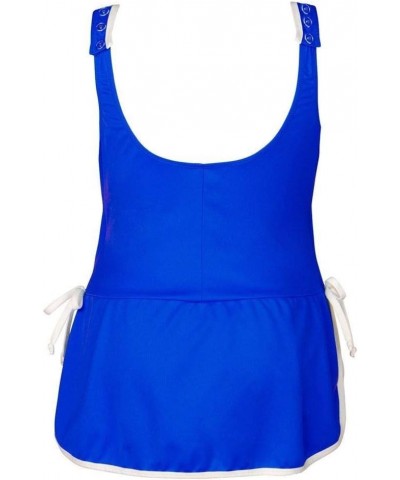 T.H.E. Swimwear - Chlorine Resistant Swimsuit - One-Piece Plus Size Swimdress Blue $50.76 Swimsuits