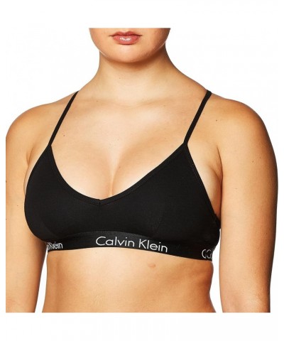 Women's Motive Cotton Lightly Lined Bralette Black $17.46 Lingerie