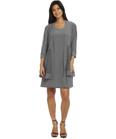 Womens 2 PC Embellished Two Piece Dress Steel $39.96 Others