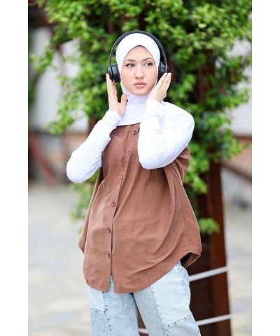 Hijab With Shrug-Arm Sleeve With Hijab-Hijab&Armsleeve|Shrugs For Women-Arm Sleeve|Arm Sleeves For Women White $11.79 Sweaters