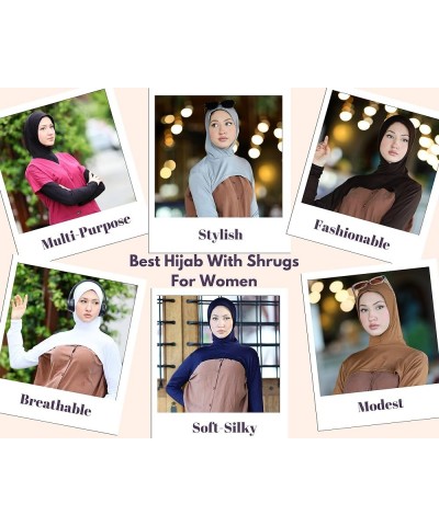 Hijab With Shrug-Arm Sleeve With Hijab-Hijab&Armsleeve|Shrugs For Women-Arm Sleeve|Arm Sleeves For Women White $11.79 Sweaters