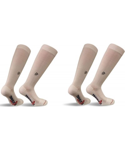 Standard Patented Graduated Compression Travel & Dress Socks (2 Pack) White $17.15 Others