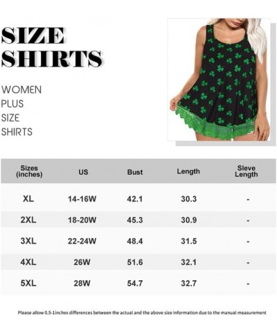 Plus Size Tank Tops For Women Summer Sleeveless Flowy Shirt Loose Fit Camisoles Tunics XL-5XL A3098-green $12.00 Tanks