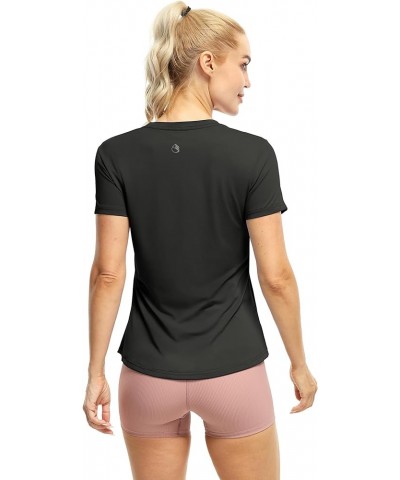 Women's Athletic Short Sleeve T-Shirts for Workout Running Yoga (Pack of 3) Black/Off White/Pale Pink $17.50 Activewear