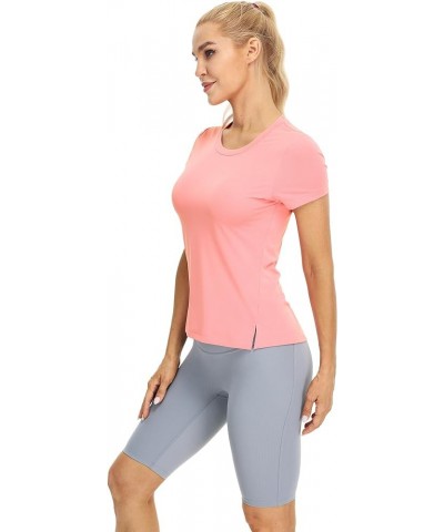 Women's Athletic Short Sleeve T-Shirts for Workout Running Yoga (Pack of 3) Black/Off White/Pale Pink $17.50 Activewear