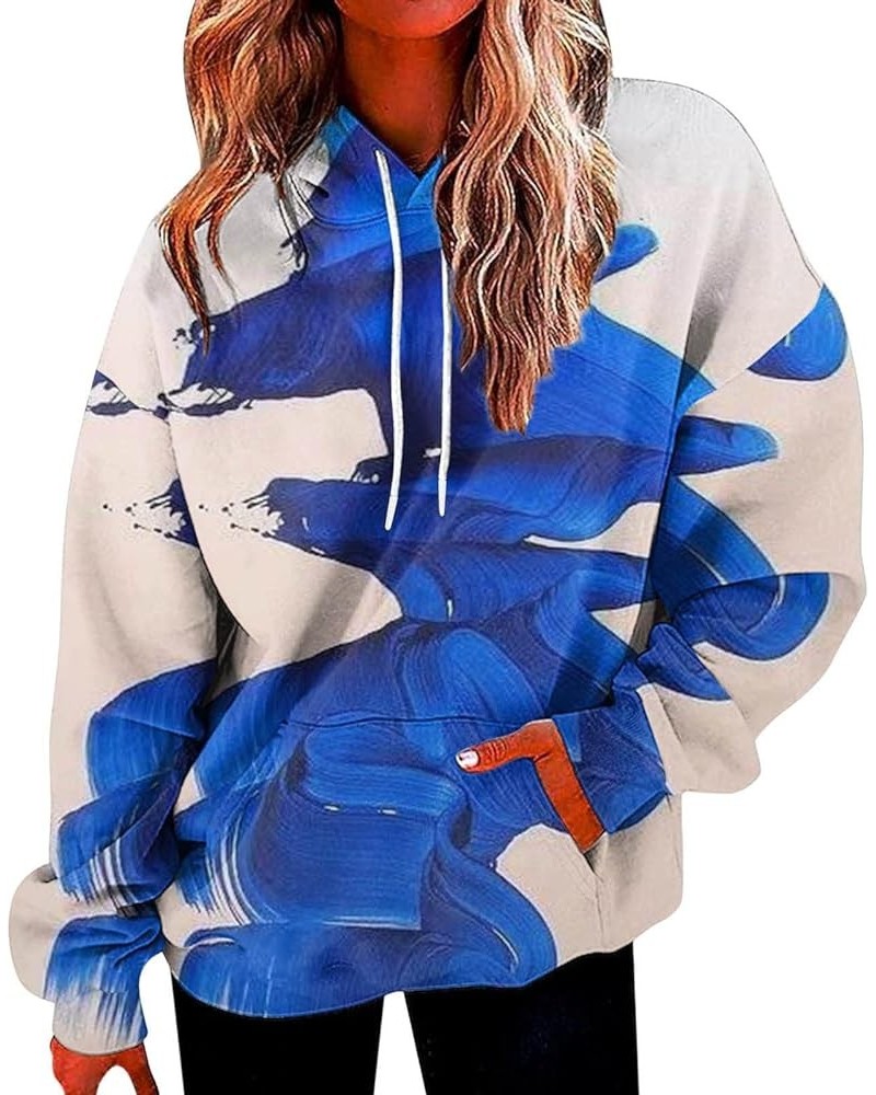 Oversized Hoodies For Women,2024 Spring Trendy Tie Dye Pullover Drawstring Graphic Hoodies,Casual Long Sleeve Y2K Hoodies A-b...