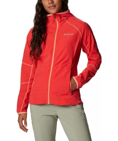 Women's Sweet As Softshell Hoodie Red Hibiscus $35.29 Jackets