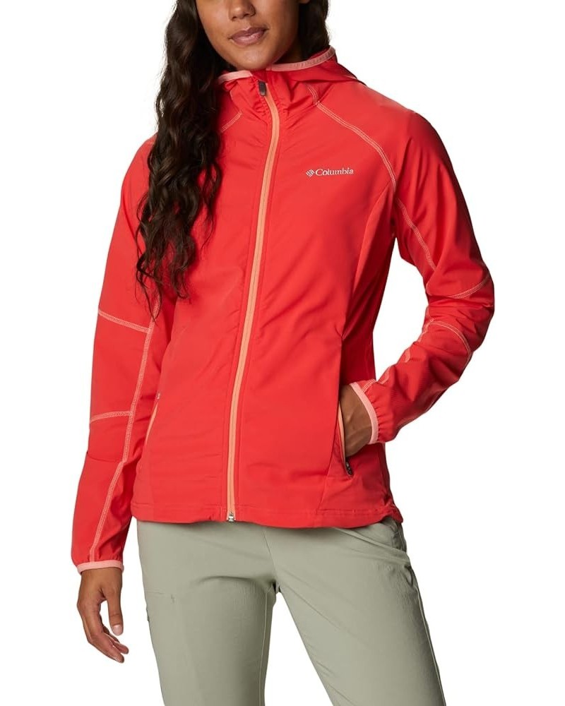 Women's Sweet As Softshell Hoodie Red Hibiscus $35.29 Jackets