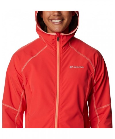 Women's Sweet As Softshell Hoodie Red Hibiscus $35.29 Jackets