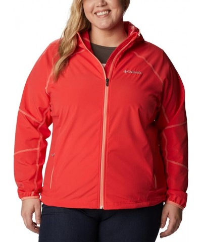 Women's Sweet As Softshell Hoodie Red Hibiscus $35.29 Jackets