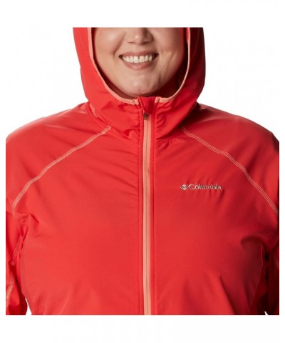 Women's Sweet As Softshell Hoodie Red Hibiscus $35.29 Jackets