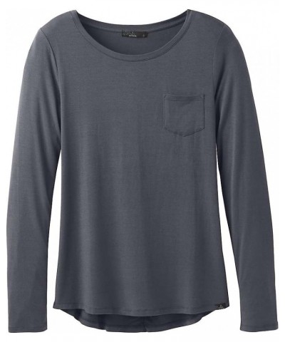 womens Foundation Long Sleeve Crew Neck Top Coal $22.92 Activewear