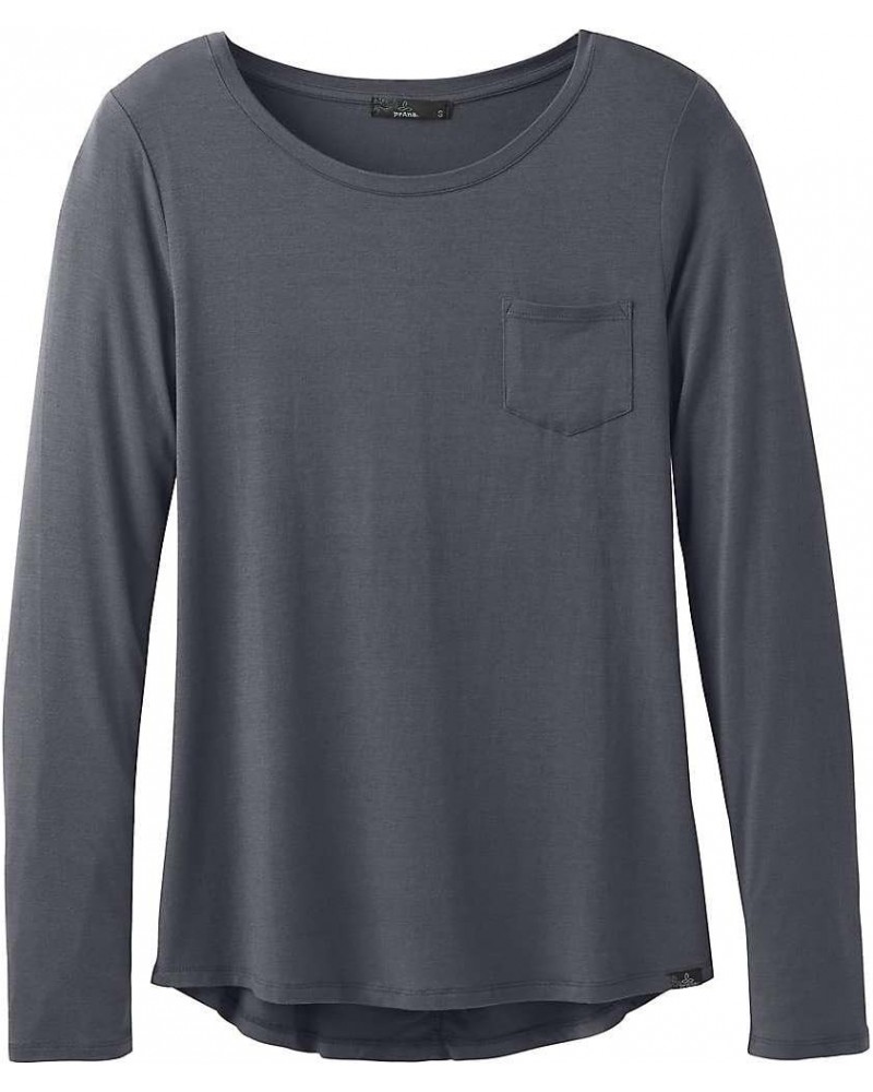 womens Foundation Long Sleeve Crew Neck Top Coal $22.92 Activewear