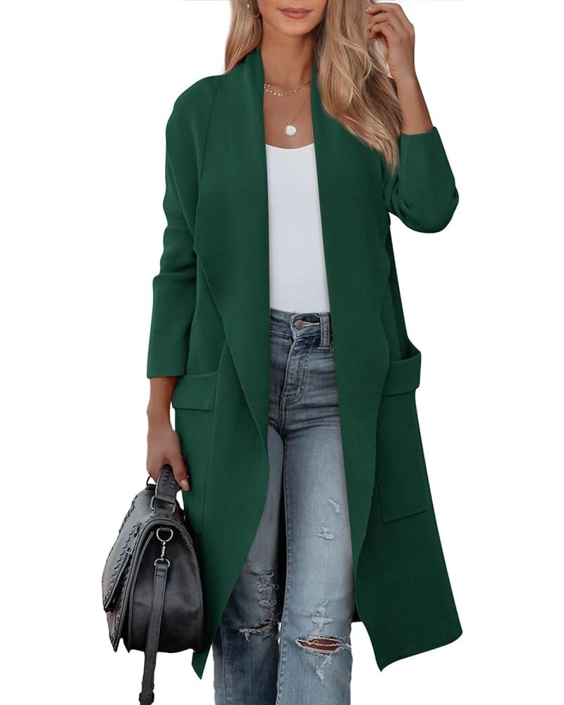 Women's Oversized Dressy Cardigans 2023 Long Knit Coatigans Lightweight Winter Coat Fall Sweater Jacket Deep Green $28.70 Swe...