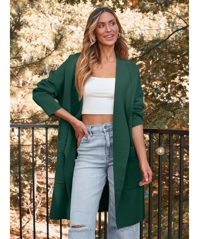 Women's Oversized Dressy Cardigans 2023 Long Knit Coatigans Lightweight Winter Coat Fall Sweater Jacket Deep Green $28.70 Swe...