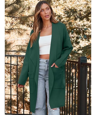 Women's Oversized Dressy Cardigans 2023 Long Knit Coatigans Lightweight Winter Coat Fall Sweater Jacket Deep Green $28.70 Swe...