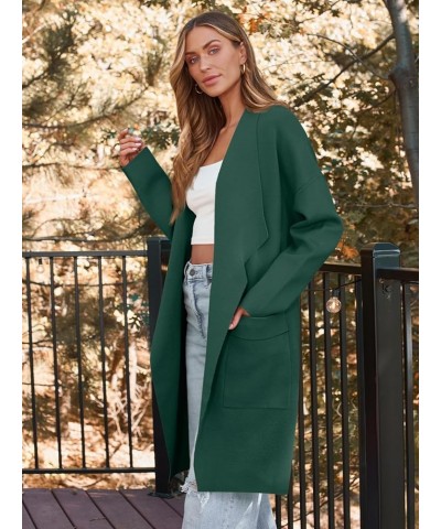 Women's Oversized Dressy Cardigans 2023 Long Knit Coatigans Lightweight Winter Coat Fall Sweater Jacket Deep Green $28.70 Swe...