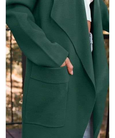 Women's Oversized Dressy Cardigans 2023 Long Knit Coatigans Lightweight Winter Coat Fall Sweater Jacket Deep Green $28.70 Swe...