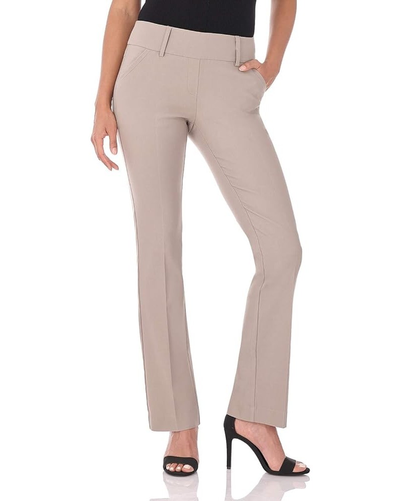 Women's Ease into Comfort Classic Bootcut Pant w/Tummy Control Khaki $20.50 Pants