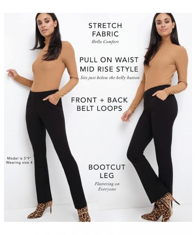 Women's Ease into Comfort Classic Bootcut Pant w/Tummy Control Khaki $20.50 Pants