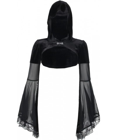 Goth Black Bolero Shrug for Formal Dress Gothic Rave Festival Top for Women Black 3 $16.19 Sweaters