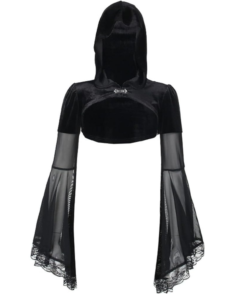 Goth Black Bolero Shrug for Formal Dress Gothic Rave Festival Top for Women Black 3 $16.19 Sweaters