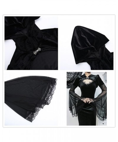 Goth Black Bolero Shrug for Formal Dress Gothic Rave Festival Top for Women Black 3 $16.19 Sweaters