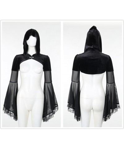 Goth Black Bolero Shrug for Formal Dress Gothic Rave Festival Top for Women Black 3 $16.19 Sweaters