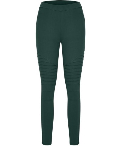 Women's Summer Workout Leggings High Waist Elastic Jeggings Lightweight Slim Long Pants Casual Joggers with Pockets Green $10...