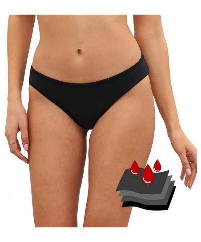 Period Swimwear Leakproof Bikini Bottoms Low Rise Swimuit Bottom Briefs for Teen Girls Women Black 852 $13.19 Swimsuits