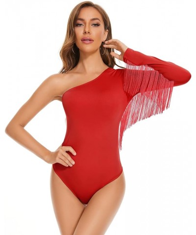 Sleeveless Bodysuit for Women Tummy Control Body Suit Square Neck Tank Tops Sexy Bodysuits for Women Going Out Red $14.16 Bod...