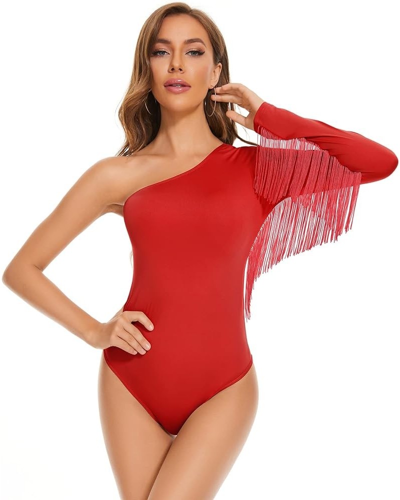 Sleeveless Bodysuit for Women Tummy Control Body Suit Square Neck Tank Tops Sexy Bodysuits for Women Going Out Red $14.16 Bod...