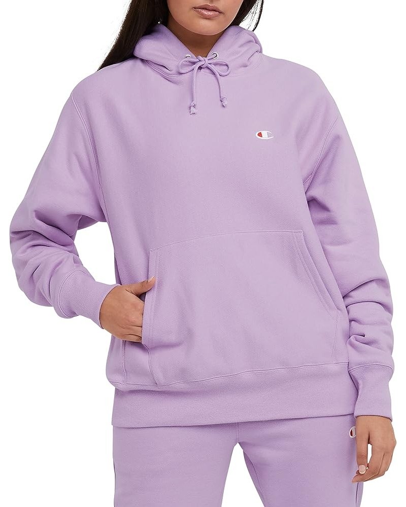 Women's Reverse Weave Oversized Hoodie (Retired Colors) Pale Iris Purple Left Chest C $15.89 Activewear