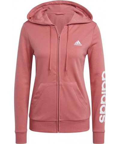 Women's Essentials Logo Full-Zip Hoodie Hazy Rose/White $25.09 Activewear