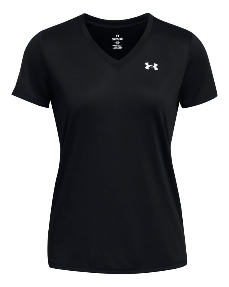 Women's Tech Short Sleeve V Neck (001) Black / / White X-Small $10.69 Activewear