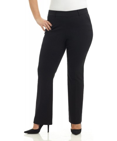 Curvy Woman Ease into Comfort Barely Bootcut Plus Size Pant (24W Short, Black) $30.24 Pants