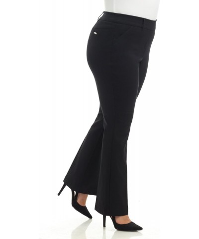 Curvy Woman Ease into Comfort Barely Bootcut Plus Size Pant (24W Short, Black) $30.24 Pants