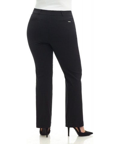 Curvy Woman Ease into Comfort Barely Bootcut Plus Size Pant (24W Short, Black) $30.24 Pants