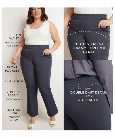 Curvy Woman Ease into Comfort Barely Bootcut Plus Size Pant (24W Short, Black) $30.24 Pants