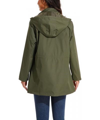 Waterproof Anorak Rain Jacket for Women - Stylish & Durable Protection Army Green $17.50 Jackets