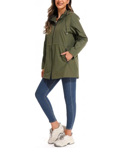 Waterproof Anorak Rain Jacket for Women - Stylish & Durable Protection Army Green $17.50 Jackets