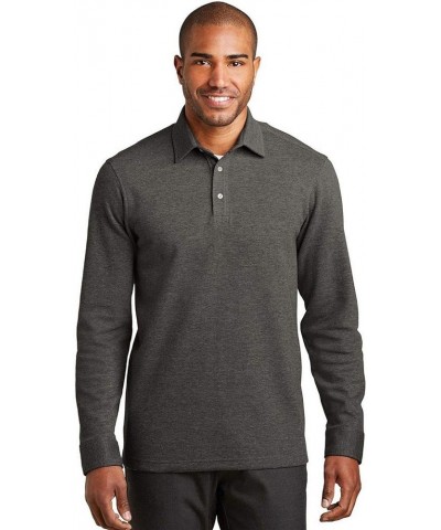 Interlock Polo Cover-Up. K808 Charcoal Heather/ Medium Heather Grey $17.75 Shirts