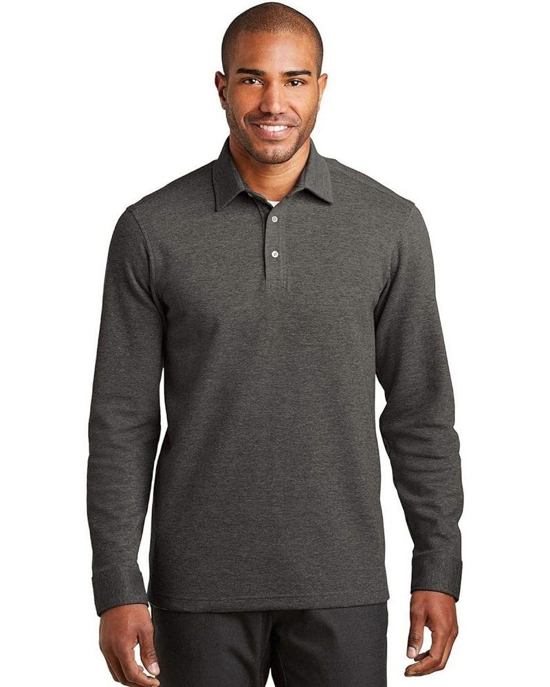 Interlock Polo Cover-Up. K808 Charcoal Heather/ Medium Heather Grey $17.75 Shirts