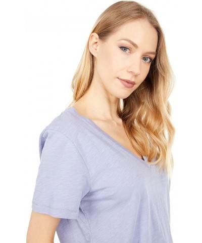 Women's Whisper Cotton Rib Crewneck Tee Dusk Peri $10.15 T-Shirts